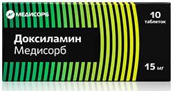 Доксиламин медисорб 15мг 10 шт. таблетки покрытые пленочной оболочкой