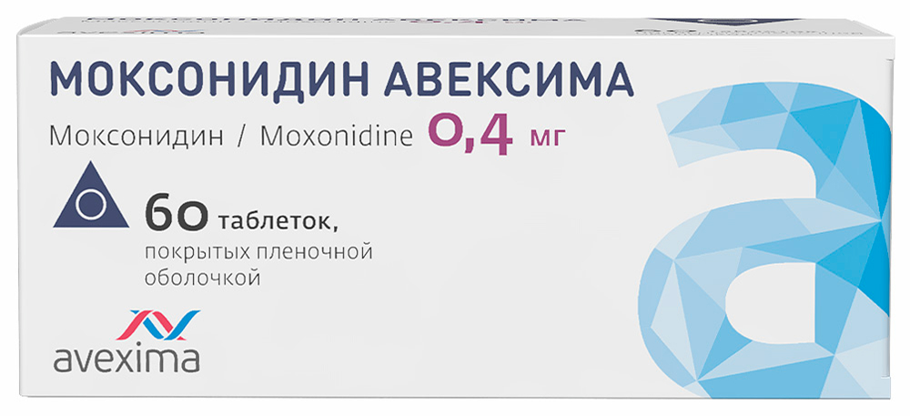Моксонидин Авексима 0,4мг 60 шт. таблетки покрытые пленочной оболочкой Ирбитский химфармзавод Оао