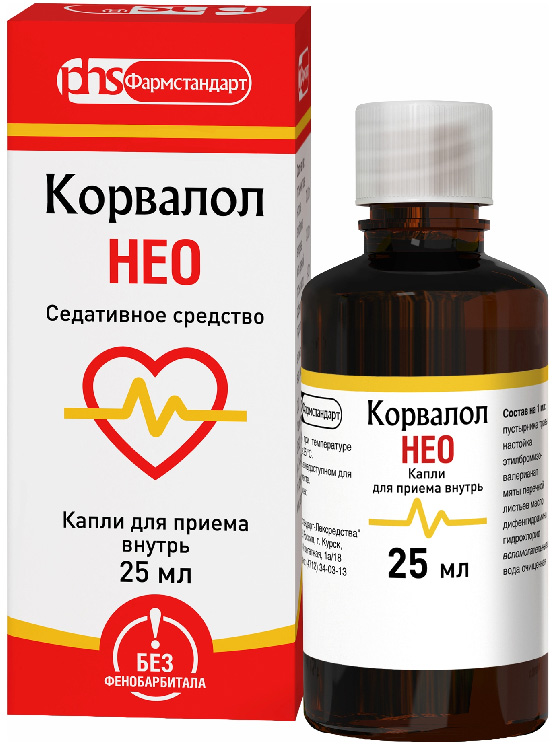 Корвалол Нео 25мл капли для приема внутрь