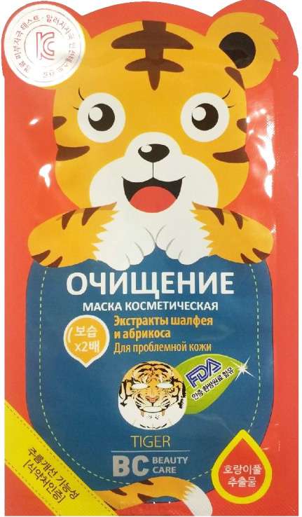 

БЬЮТИ КЕА маска для лица очищающая Тигр 25мл