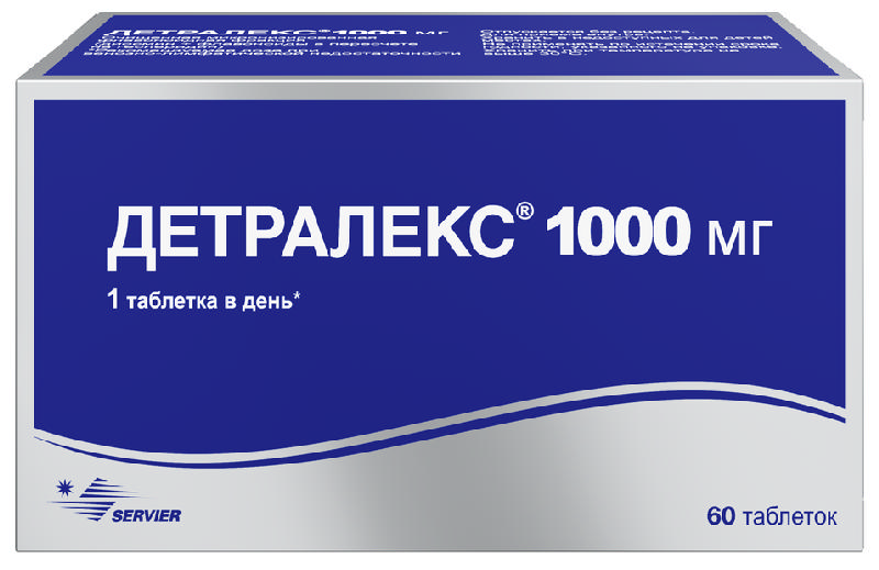 Детралекс 1000мг 60 шт. таблетки покрытые пленочной оболочкой Лаборатории Сервье купить по цене от 2505 руб в Челябинске, заказать с доставкой, инструкция по применению, аналоги, отзывы
