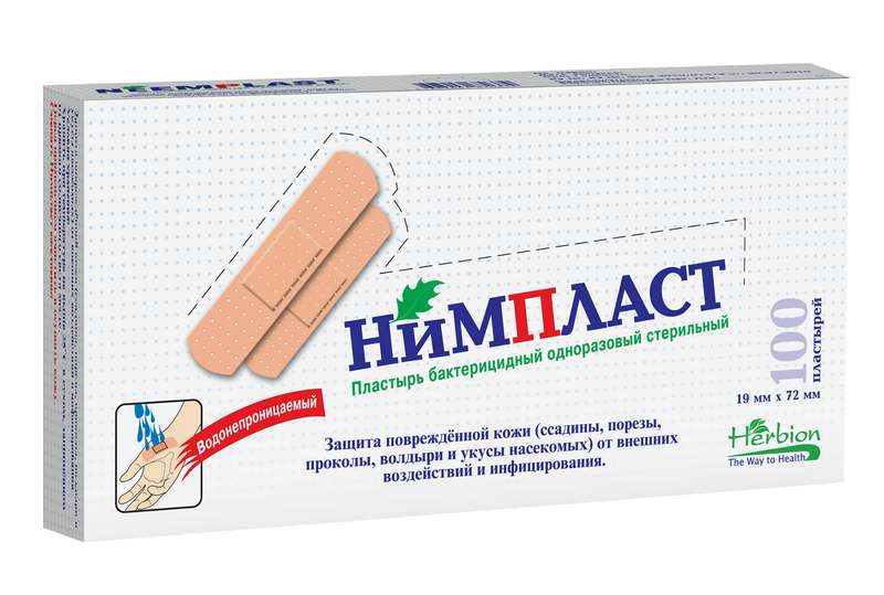 

НИМПЛАСТ лейкопластырь бактерицидный 19х72мм 100 шт.