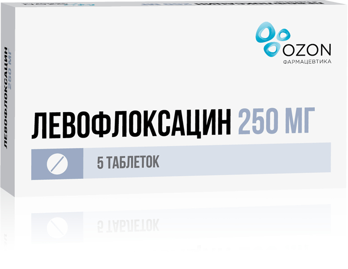 

ЛЕВОФЛОКСАЦИН таблетки 250 мг 5 шт.