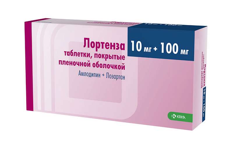 

ЛОРТЕНЗА таблетки 10 мг+100 мг 30 шт.