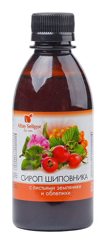 

СИРОП ШИПОВНИКА С ЛИСТЬЯМИ ОБЛЕПИХИ И ЗЕМЛЯНИКИ 200мл