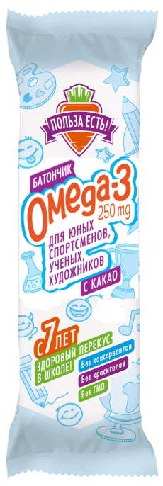 

ПОЛЬЗА ЕСТЬ батончик с омега-3 со вкусом Какао/Банан 25г