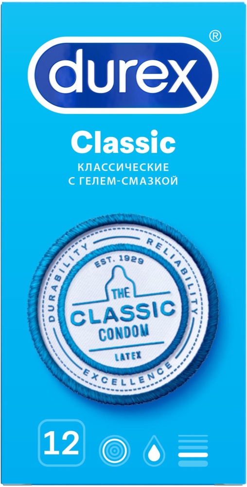 Дюрекс презервативы Классик 12 шт. Ssl Healthcare Manufacturing S.A.