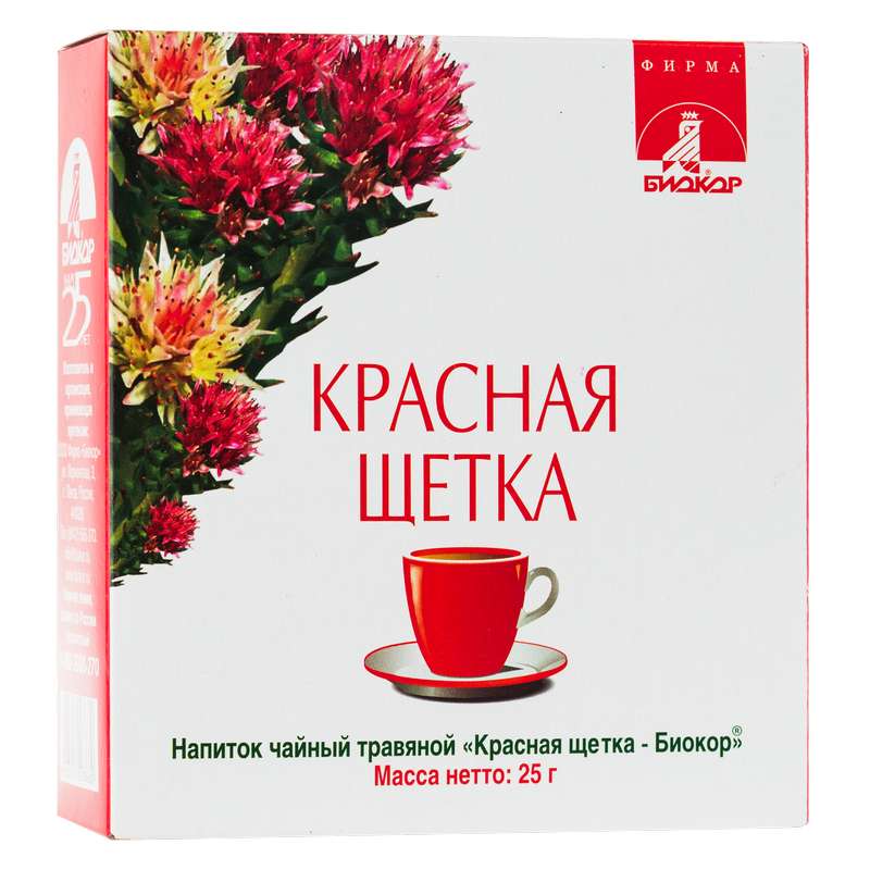 Красная Щетка Корневища И Корни фиточай 25г Биокор