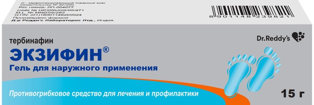 Экзифин 1% 15г гель для наружного применения Dr. Reddy.s Laboratories Ltd.
