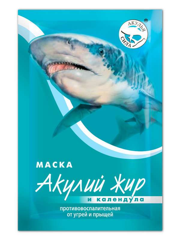 

АКУЛИЙ ЖИР маска п/угрей/прыщей Календула 15 шт. Твинс Тэк