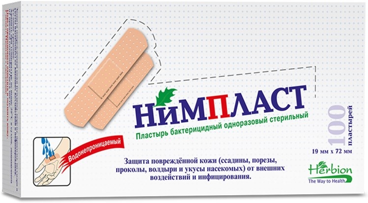 Нимпласт лейкопластырь бактерицидный 19х72мм 100 шт.