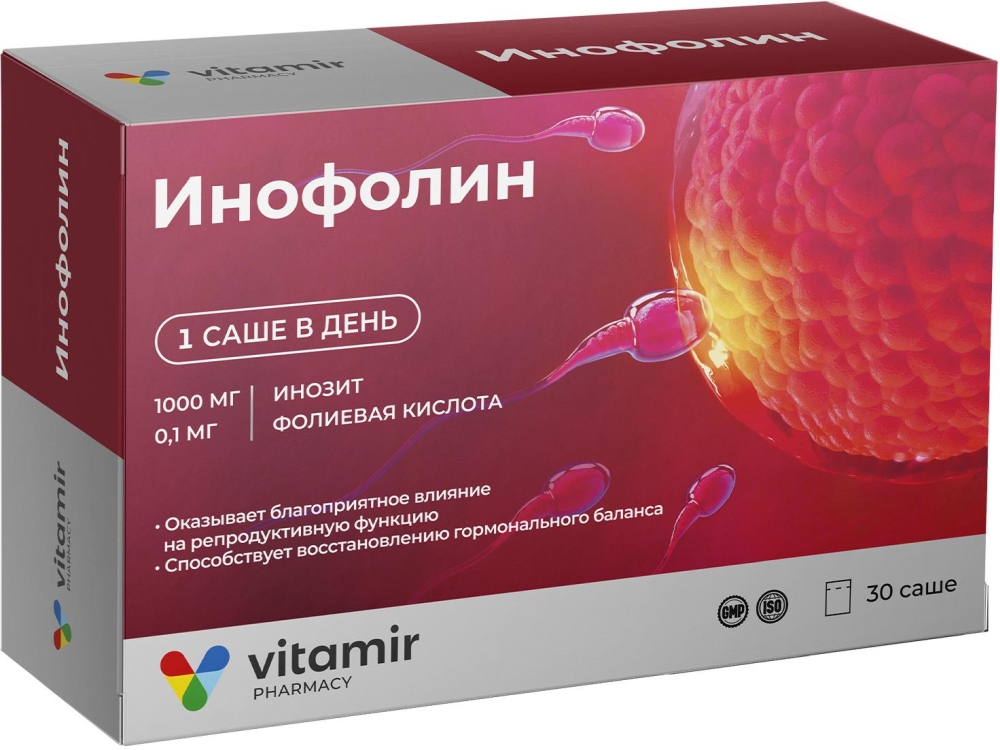 Инофолин саше (инозитол +фолиевая) витамир 30 шт.