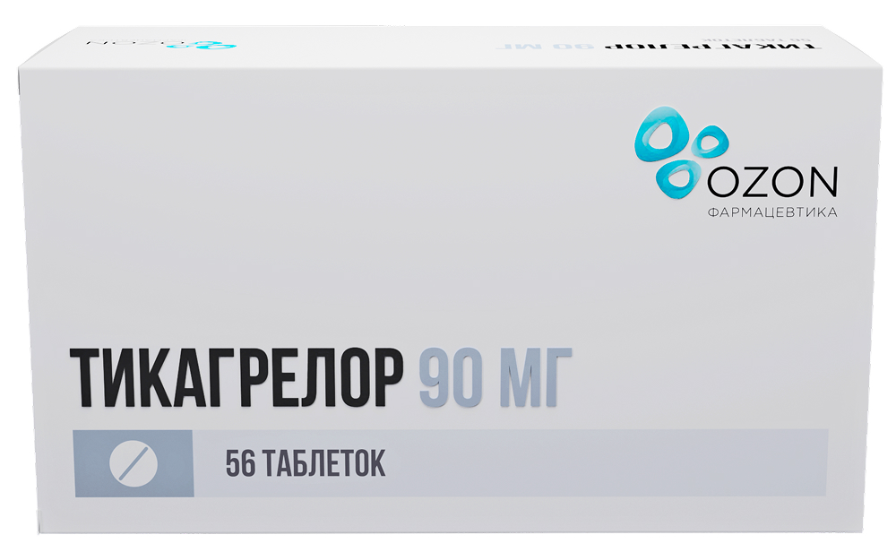Тикагрелор 90мг 56 шт. таблетки покрытые пленочной оболочкой, фото №1