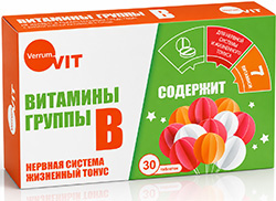 Веррум-вит витамины группы в таблетки 30 шт.
