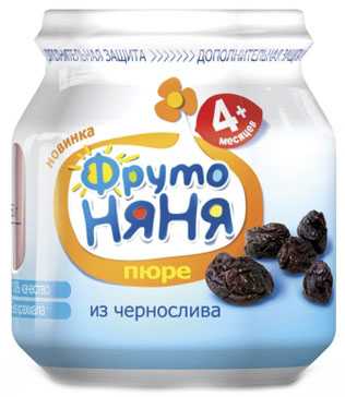 

ФРУТОНЯНЯ пюре Чернослив 4+ 100г Прогресс