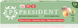 Президент зубная паста для детей Фруктовый микс 3-6 лет 43г Орбита Сп