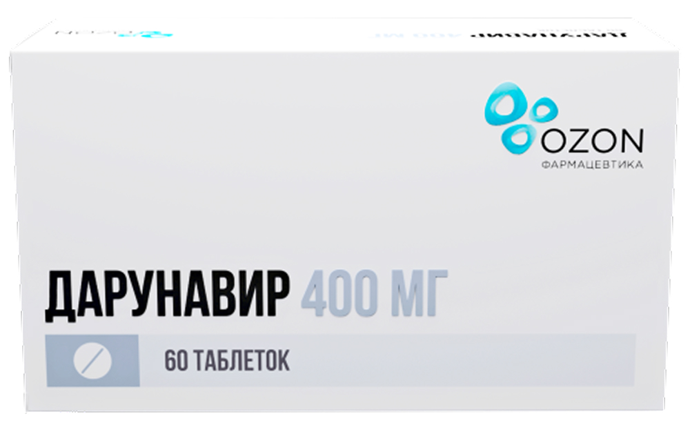 Дарунавир 400мг 60 шт. таблетки покрытые пленочной оболочкой, фото №1