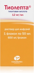Тиолепта 12мг/мл 50мл 1 шт. раствор для инфузий Компания Деко