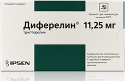 Диферелин 11,25мг 1 шт. лиофилизат для приготовления суспензии для внутримышечного введения пролонгированного действия