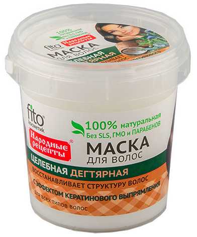 

ФИТОКОСМЕТИК НАРОДНЫЕ РЕЦЕПТЫ маска для волос Дегтярная Целебная 155мл