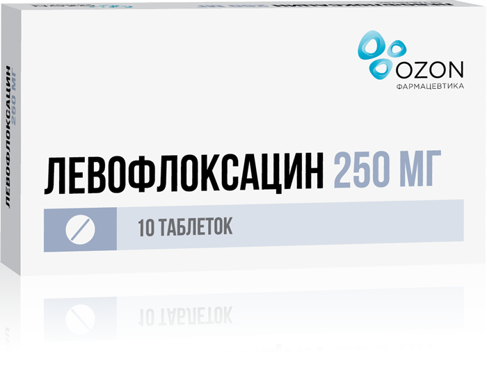 

ЛЕВОФЛОКСАЦИН таблетки 250 мг 10 шт.