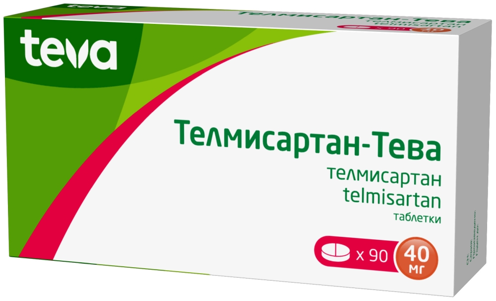 Телмисартан-Тева 40мг 90 шт. таблетки