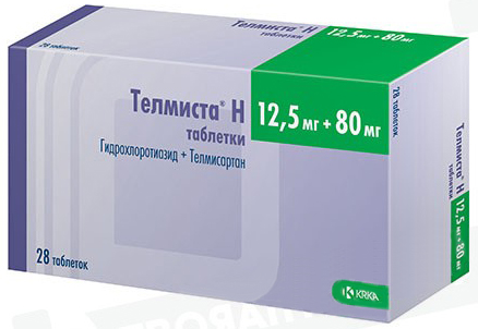 Телмиста Н 12,5мг+80мг 28 шт. таблетки Крка, д.д., Ново место купить по цене от 535 руб в Казани, заказать с доставкой, инструкция по применению, аналоги, отзывы