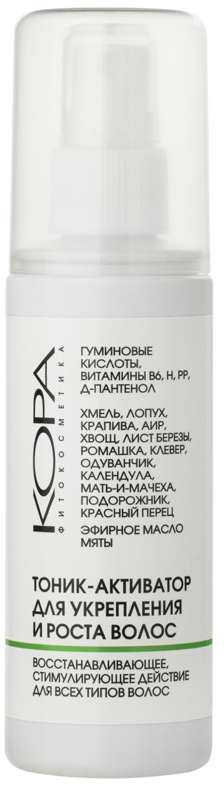 

КОРА тоник-активатор с коллагеном для укрепления и роста волос 100мл