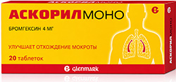 Аскорил Моно 4мг 20 шт. таблетки