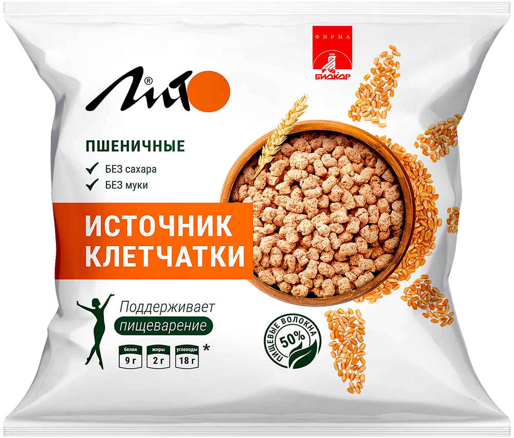 Лито отруби пшеничные хрустящие с кальцием 20г, фото №1