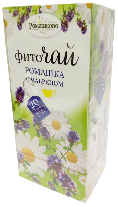 

РОМАШКОВО фиточай Ромашка с чабрецом 1,2г 20 шт. фильтр-пакет