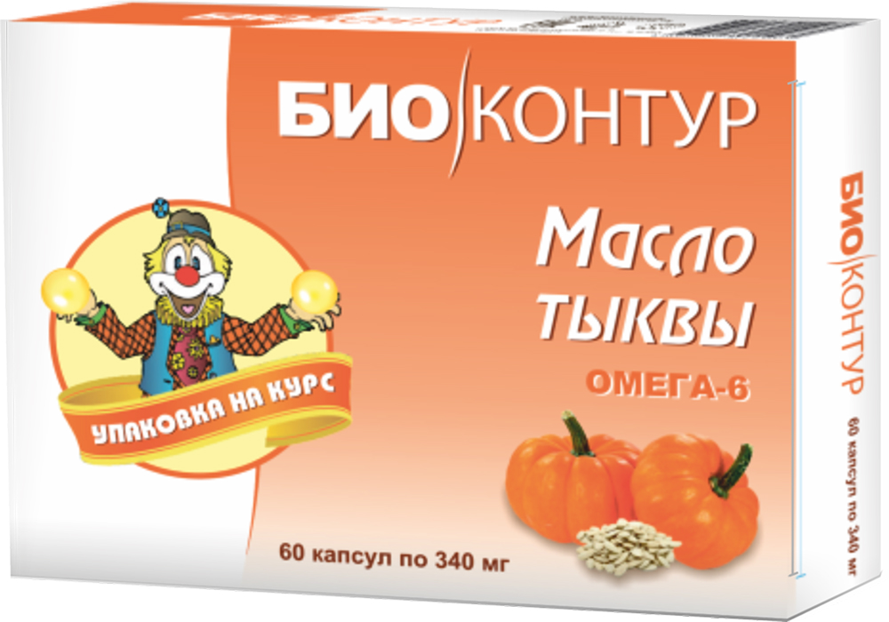 Масло Тыквы Биоконтур капсулы 340мг 60 шт. Биоконтур