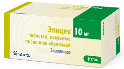 Элицея 10мг 56 шт. таблетки покрытые пленочной оболочкой Крка-Рус