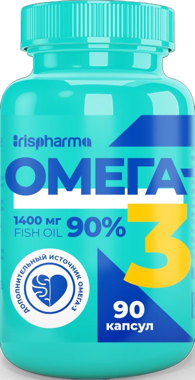 Ирисфарма омега-3-90% ультра капсулы массой 1400мг 90 шт., фото №1