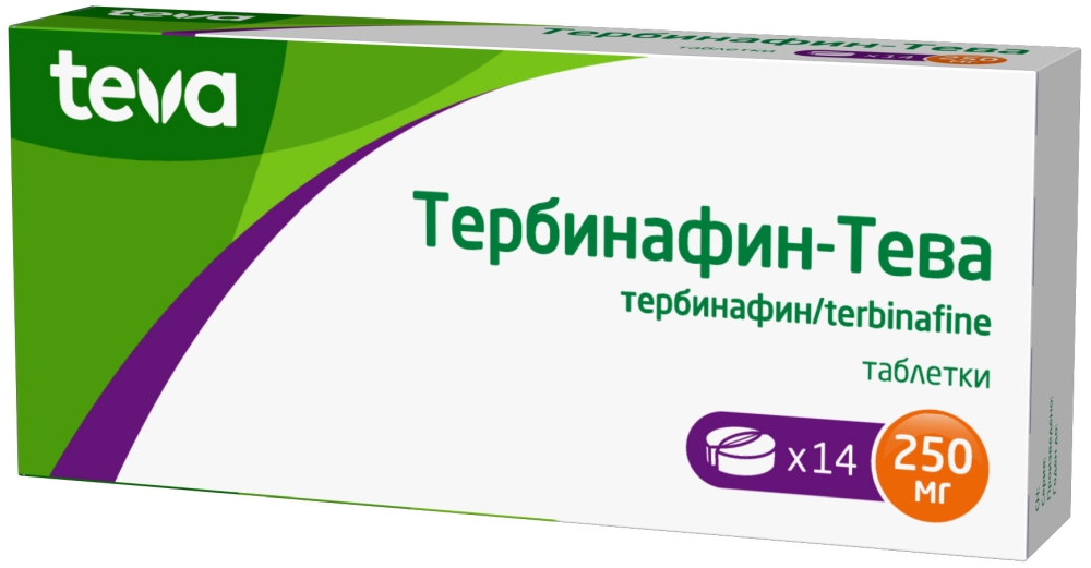 Тербинафин-тева 250мг 14 шт. таблетки