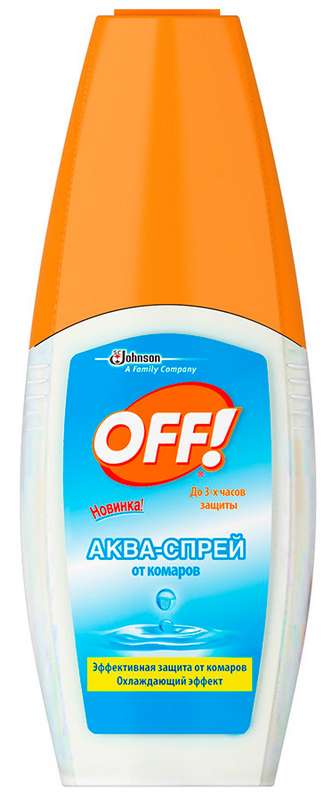 

ОФФ! АКВА спрей от комаров охлаждающий эфект 100мл