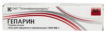 

ГЕПАРИН 1000МЕ/г 50г гель для наружного применения