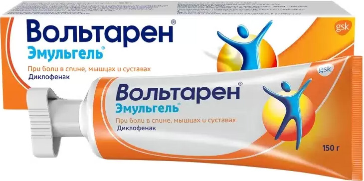 Вольтарен Эмульгель при боли в спине, мышцах и суставах, гель 1%, 150г