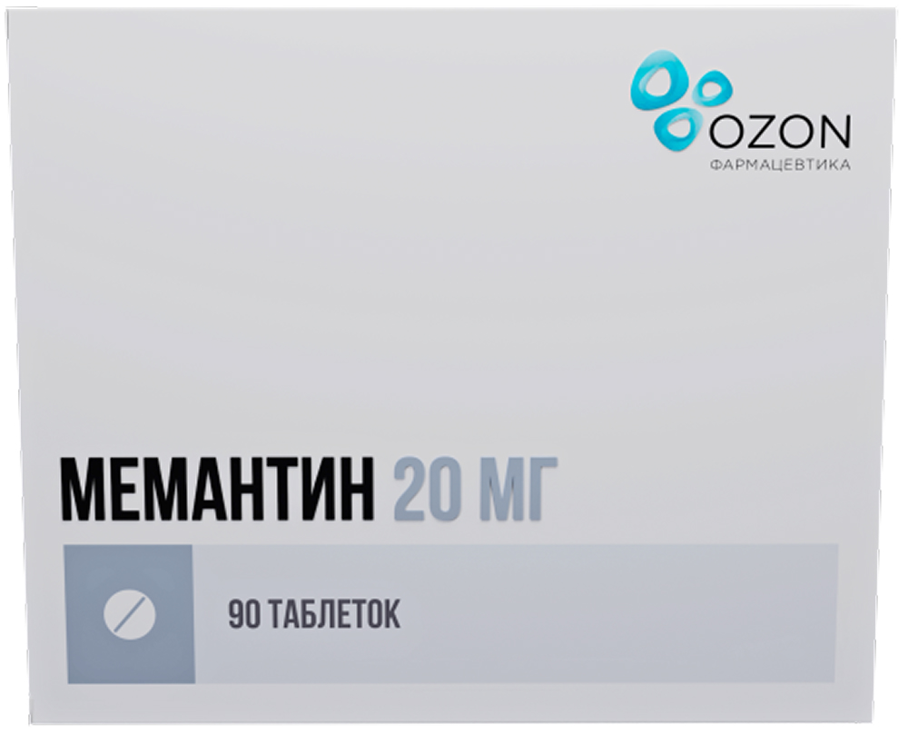 Мемантин 20мг 90 шт. таблетки покрытые пленочной оболочкой, фото №1