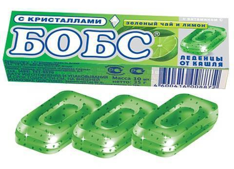 

БОБС леденцы зеленый чай с кристаллами 35г