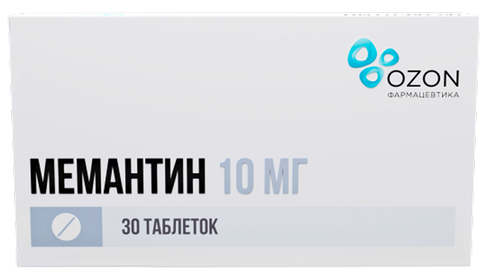 Мемантин 10мг 30 шт. таблетки покрытые пленочной оболочкой Озон