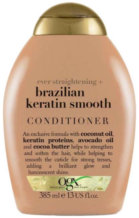 ОРГАНИКС кондиционер для укрепления волос разглаживающий Бразильский Кератин 385мл