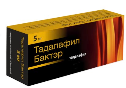 

ТАДАЛАФИЛ БАКТЭР таблетки 5 мг 14 шт.