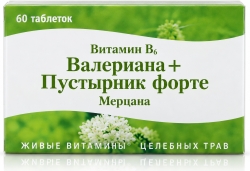 Валериана+Пустырник Форте Мерцана таблетки 60 шт. В-Мин +
