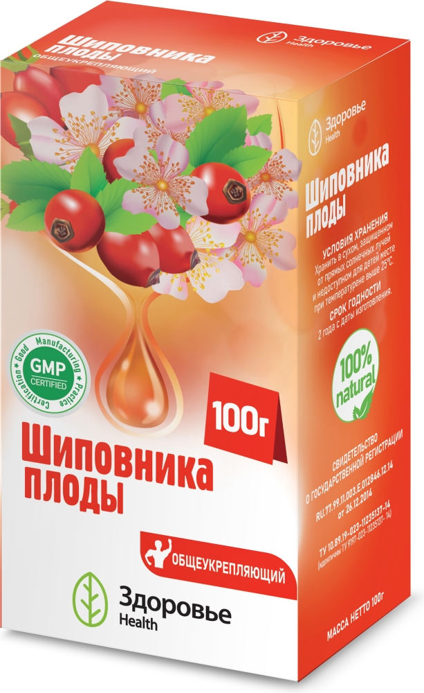Шиповник Плоды Бад 100г Здоровье