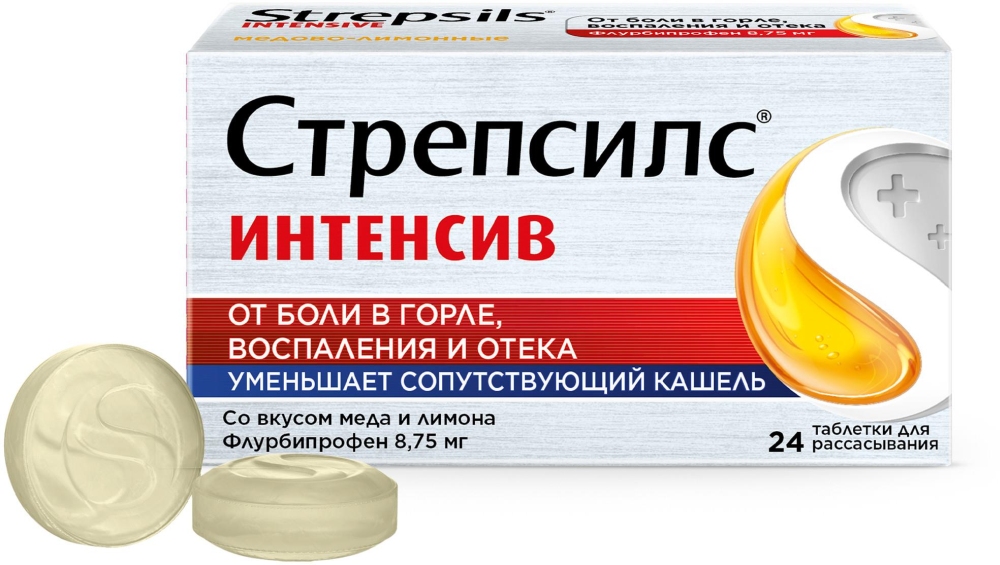 Стрепсилс Интенсив 24 шт. таблетки для рассасывания Мед-Лимон