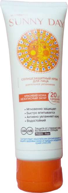 

САННИ ДЕЙ (SANNY DAY) крем солнцезащитный для лица SPF20 75мл