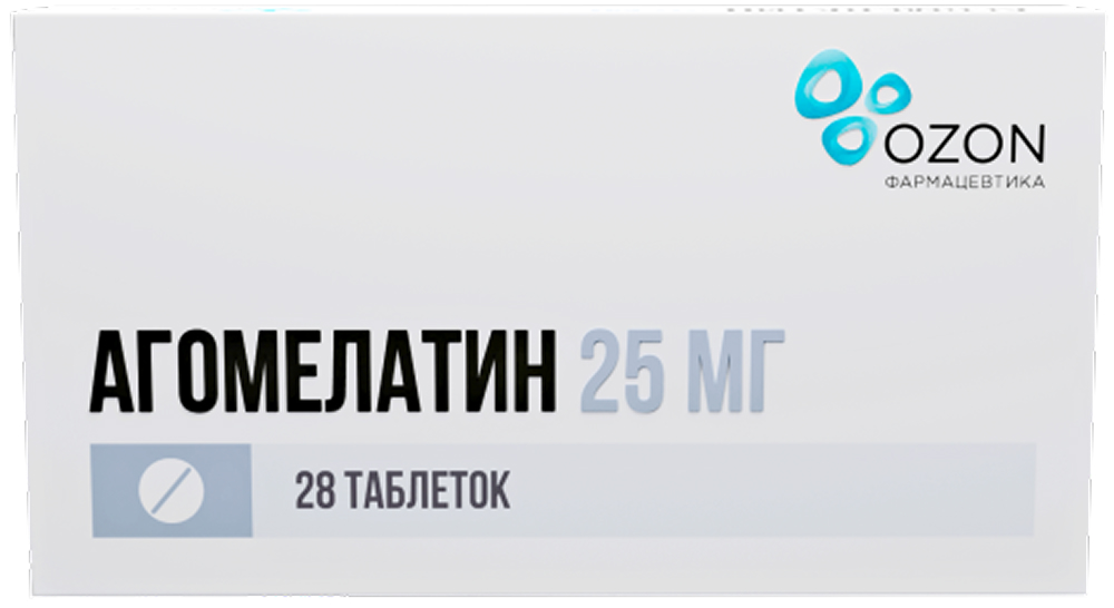 Агомелатин 25мг 28 шт. таблетки покрытые пленочной оболочкой
