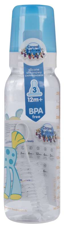 

КАНПОЛ бутылочка тритановая с силиконовой соской 12+ арт.11/841 250мл