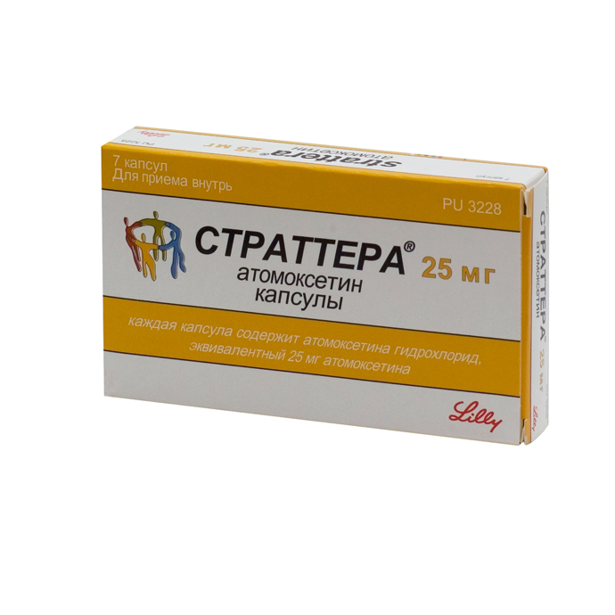 

СТРАТТЕРА капсулы 25 мг 7 шт.